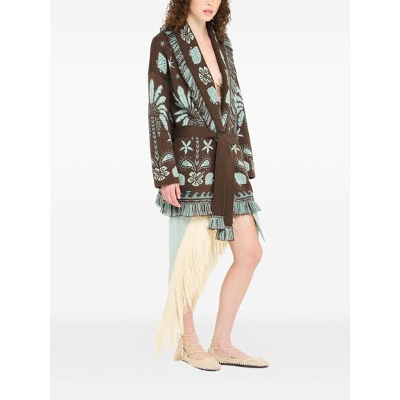 Alanui Women Echoes Of The Island Wool And Cotton Cardigan - Picture 4 of 5